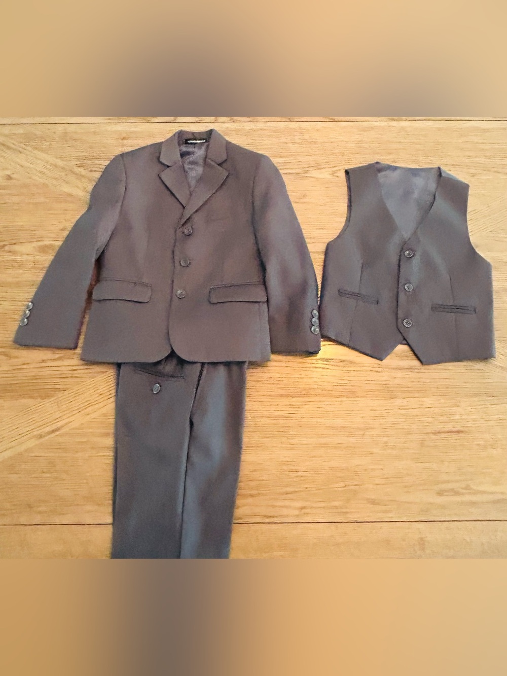 Classic Boys' 4-Piece Suit - Dark Gray Size 5